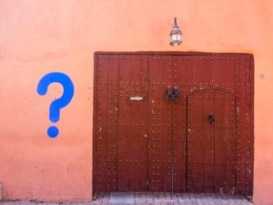 Prenuptial Question Mark Door