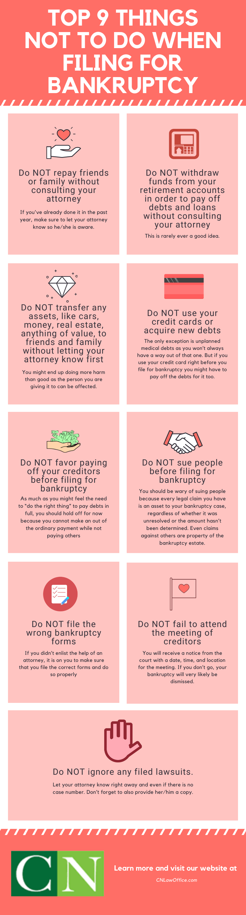 Avoid Things Bankruptcy Infographic